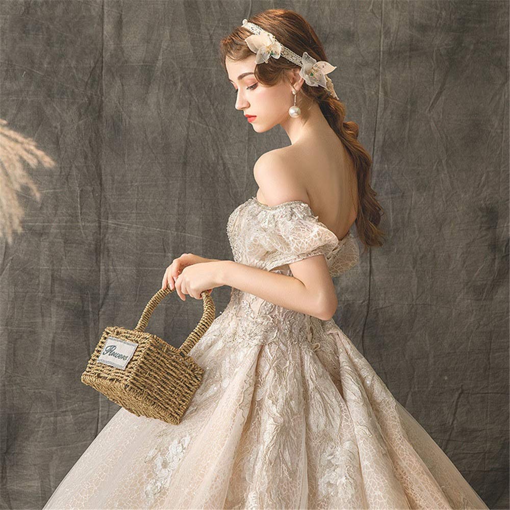 Amazon.co.jp: ウェディングドレス ブライダルドレスワンワード